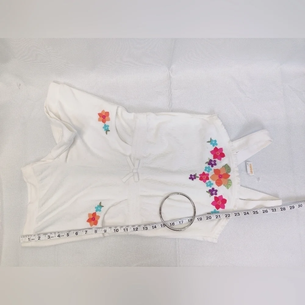 Gymboree Summer Romper Little Girls Sz Large 10 - 12 + FREE Cat Jack Tulle Dress